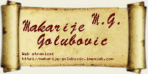 Makarije Golubović vizit kartica